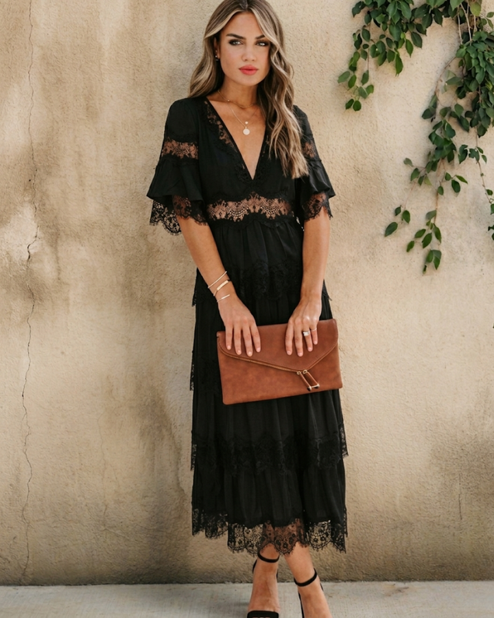 Boho V-Neck Maxi Dress