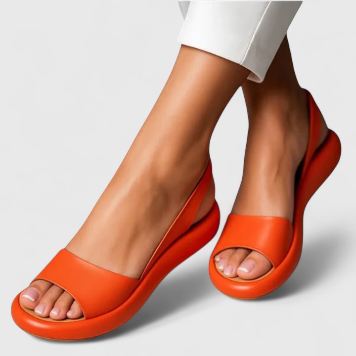 Orthopedic Cushioned Slide Sandals - Orange