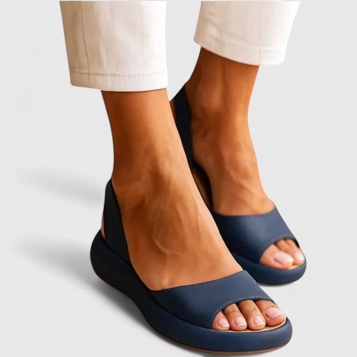 Orthopedic Cushioned Slide Sandals - Blue