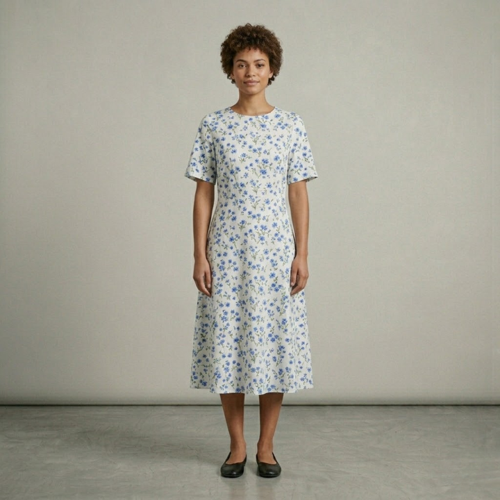 Silene - Elegant Meadow Print Dress