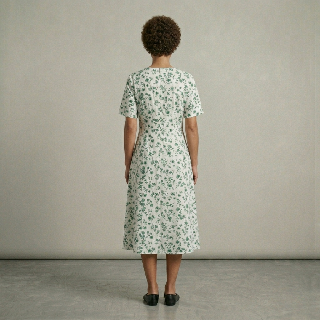 Silene - Elegant Meadow Print Dress