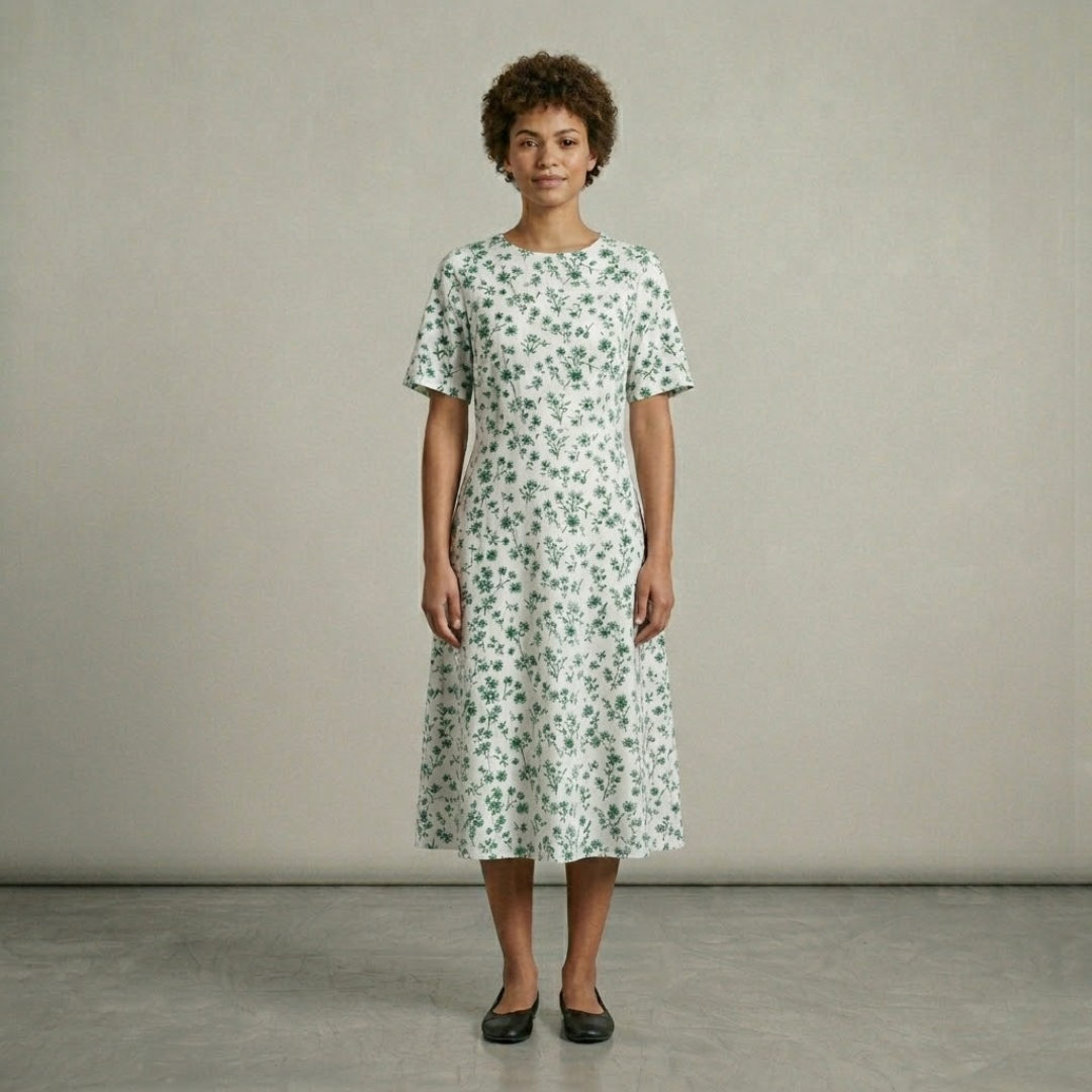 Silene - Elegant Meadow Print Dress
