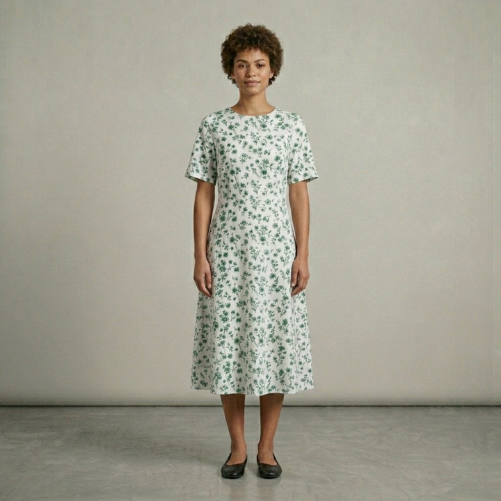 Silene - Elegant Meadow Print Dress