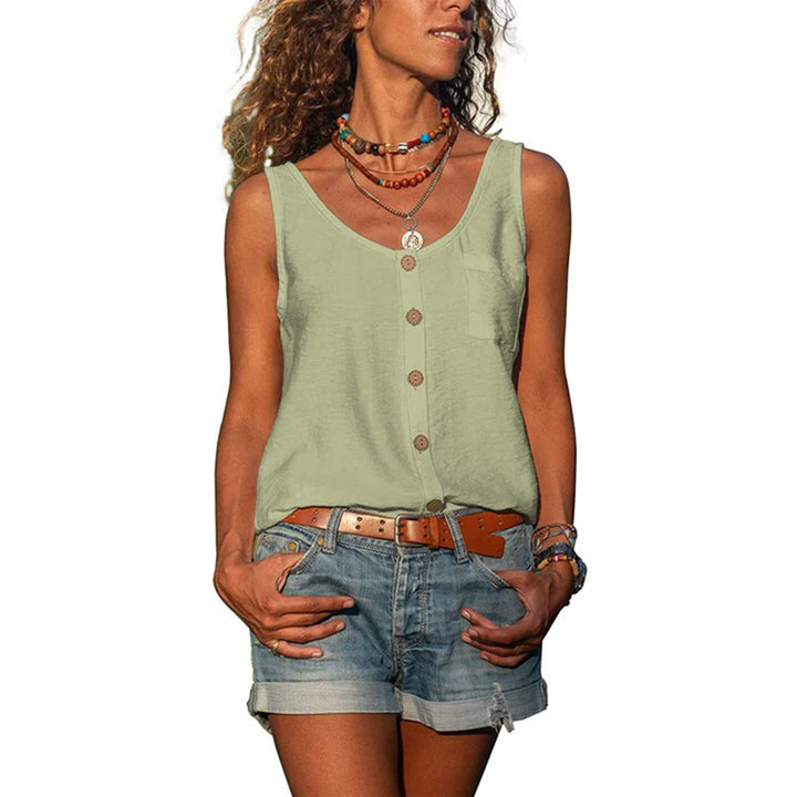 Casual Loose-Fit Sleeveless Top