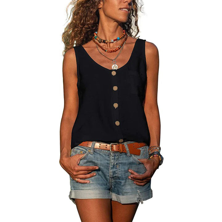 Casual Loose-Fit Sleeveless Top