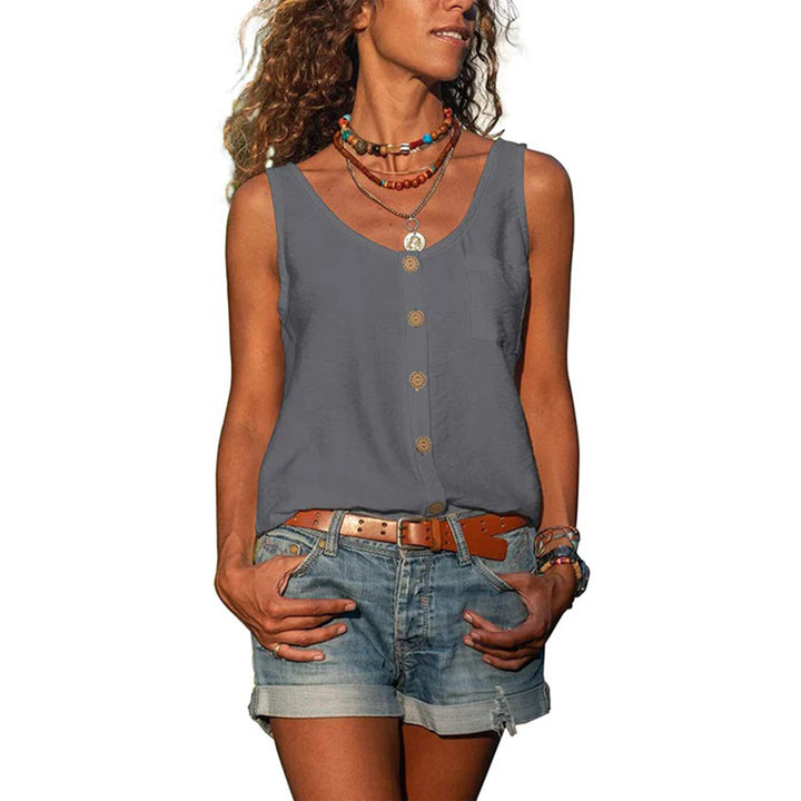 Casual Loose-Fit Sleeveless Top