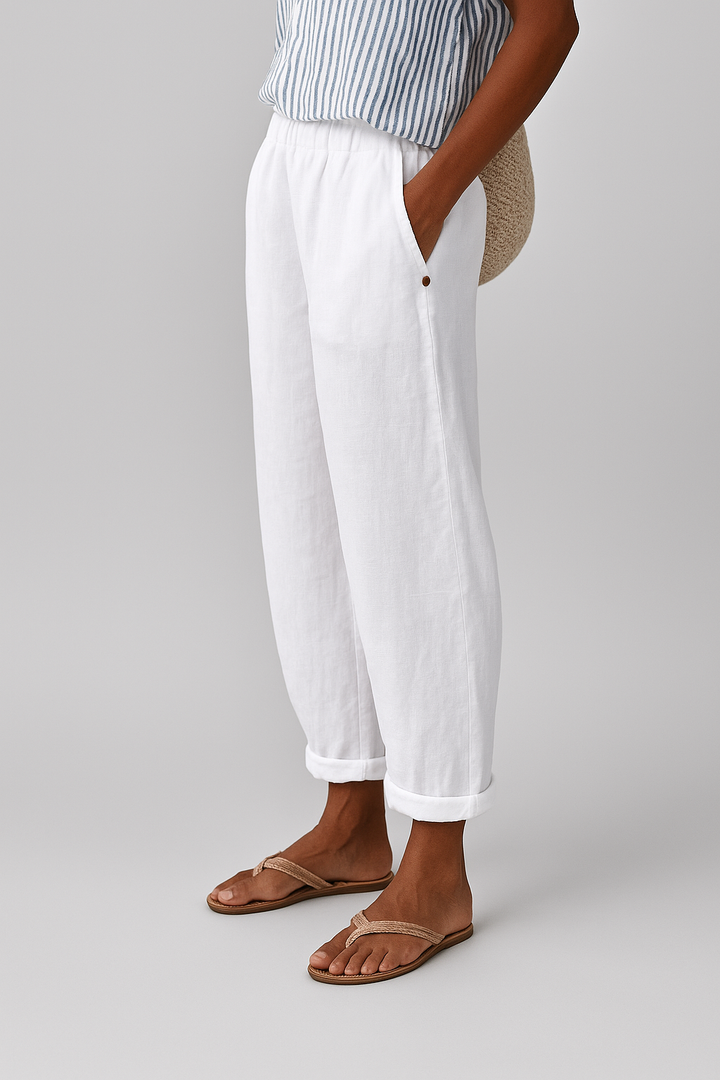 Stylish Linnen Pants with Side Pockets