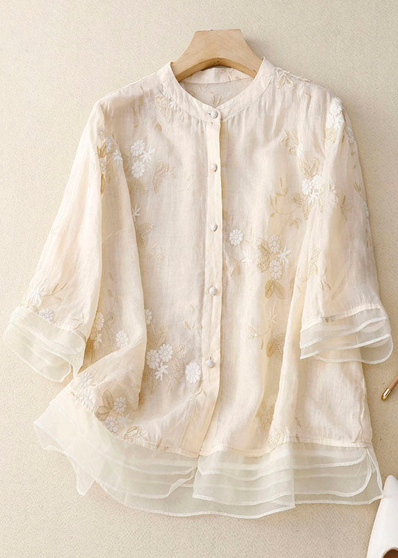 Chic Floral-Accent Blouse