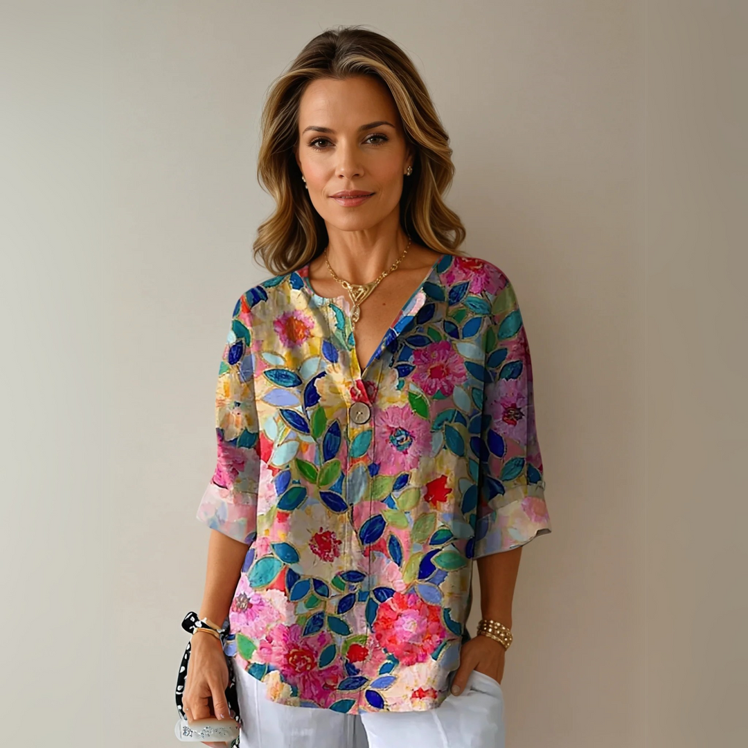 Chic Floral Print Blouse