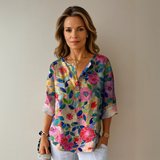 Elegant Chic Floral Print Blouse