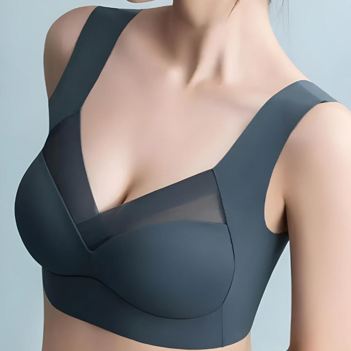 Women's seamless posture support bra in royal blue