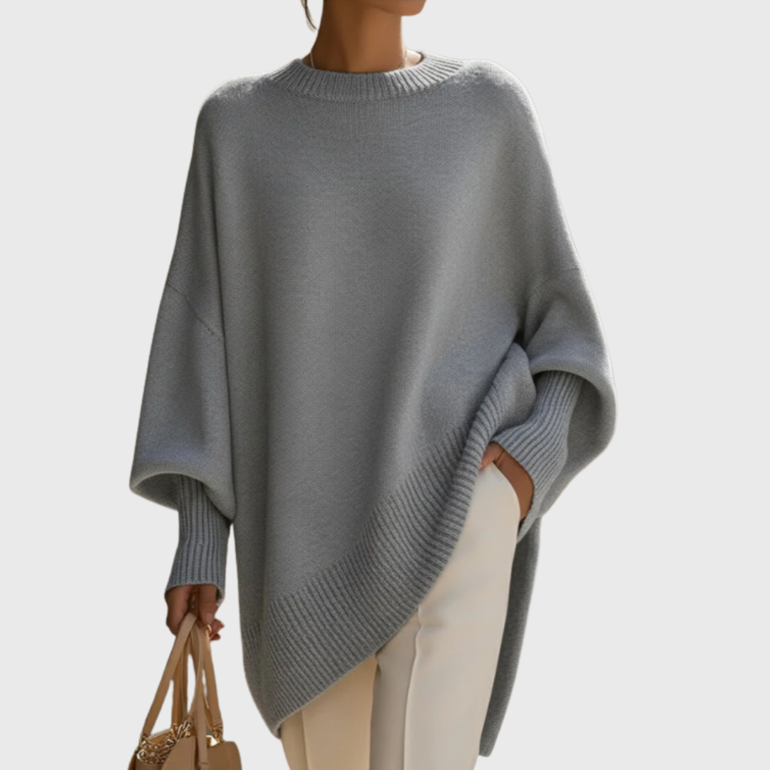Women's wide-sleeve knit sweater
