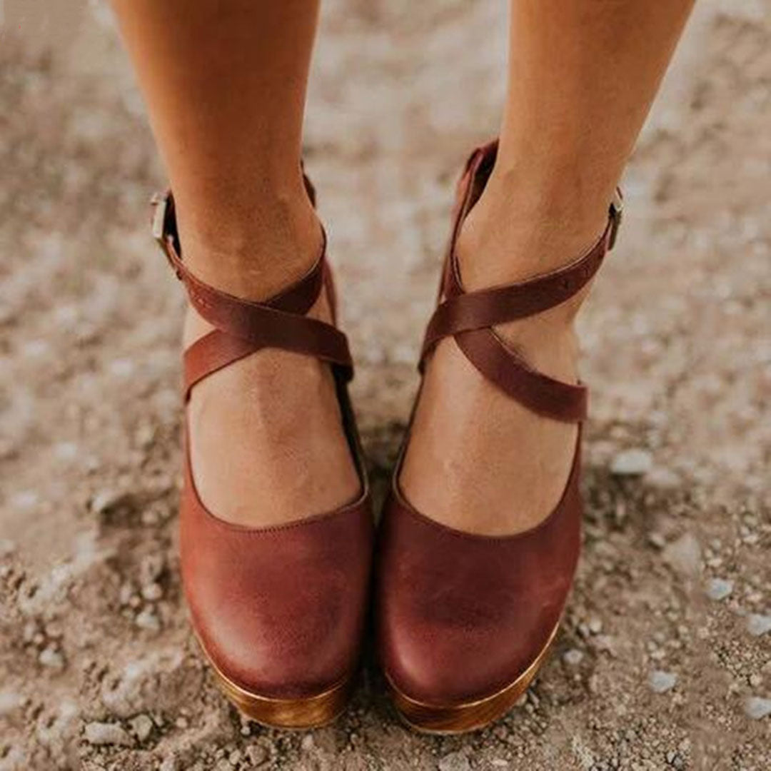 Elegant Closed-Toe Wedge Heels