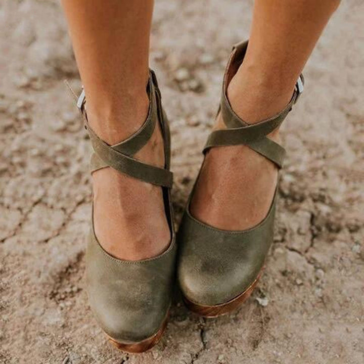 Elegant Closed-Toe Wedge Heels