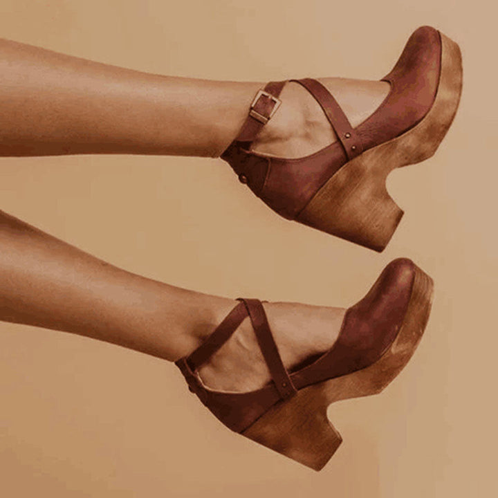 Elegant Closed-Toe Wedge Heels