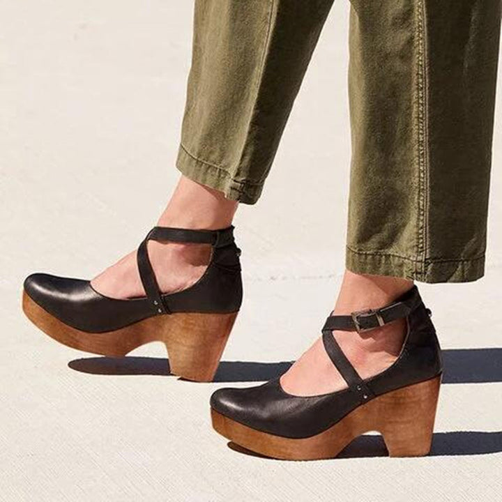 Elegant Closed-Toe Wedge Heels