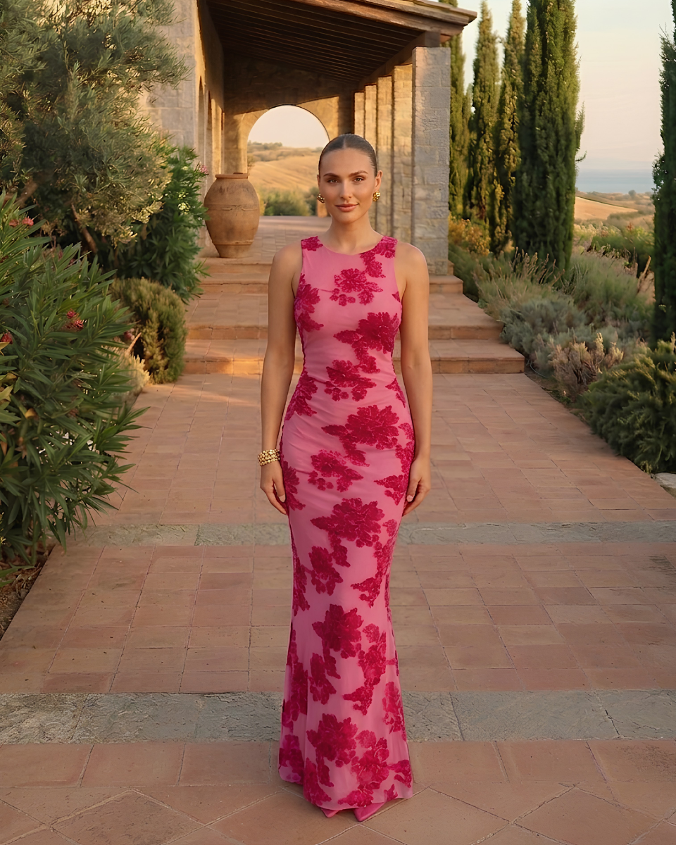 Floral Bodycon Maxi Dress