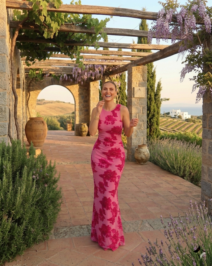 Floral Bodycon Maxi Dress