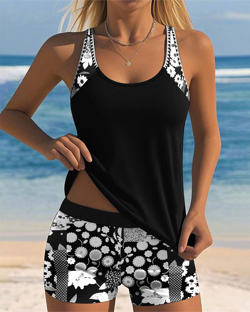 Floral Two-Piece Swim Set