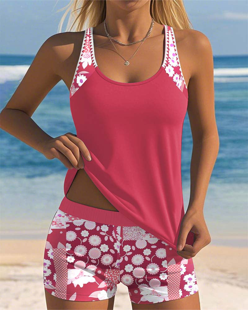 Floral Two-Piece Swim Set
