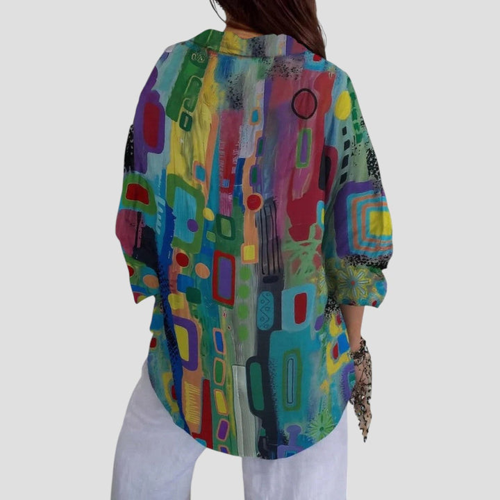 Geometric Print Blouse