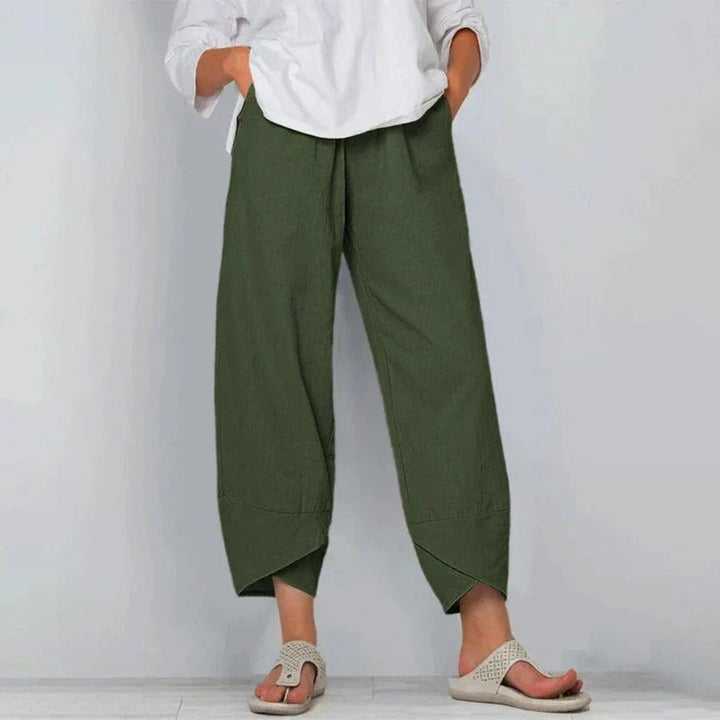 Chic Summer Pants - Military Green