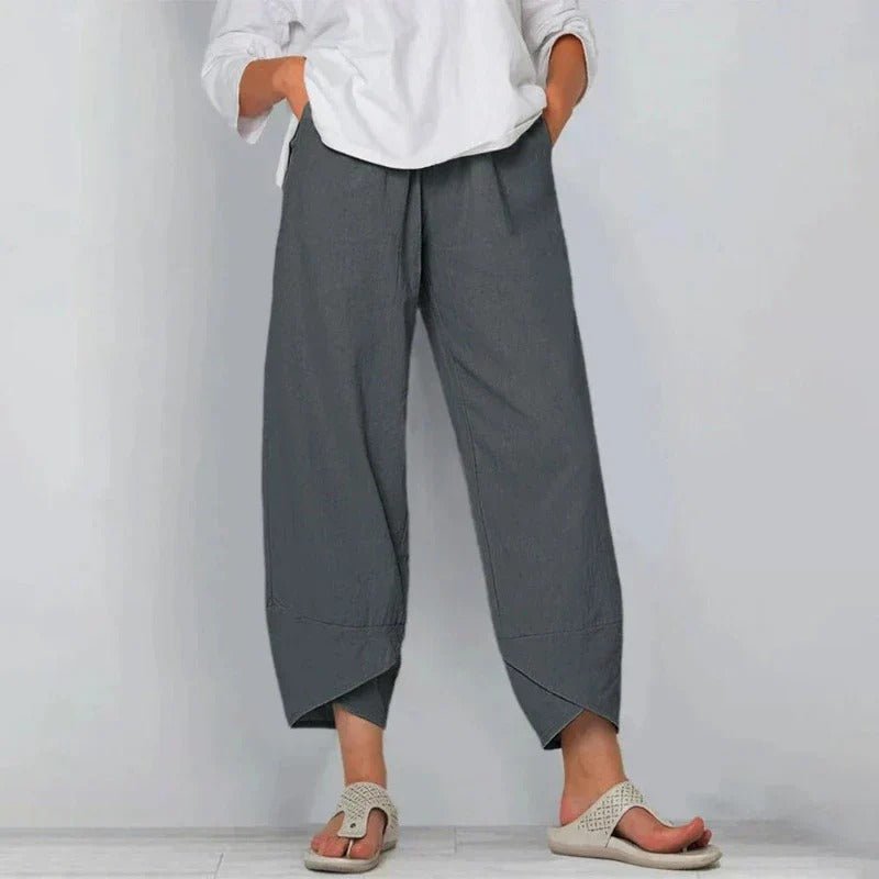 Chic Summer Pants - Gray