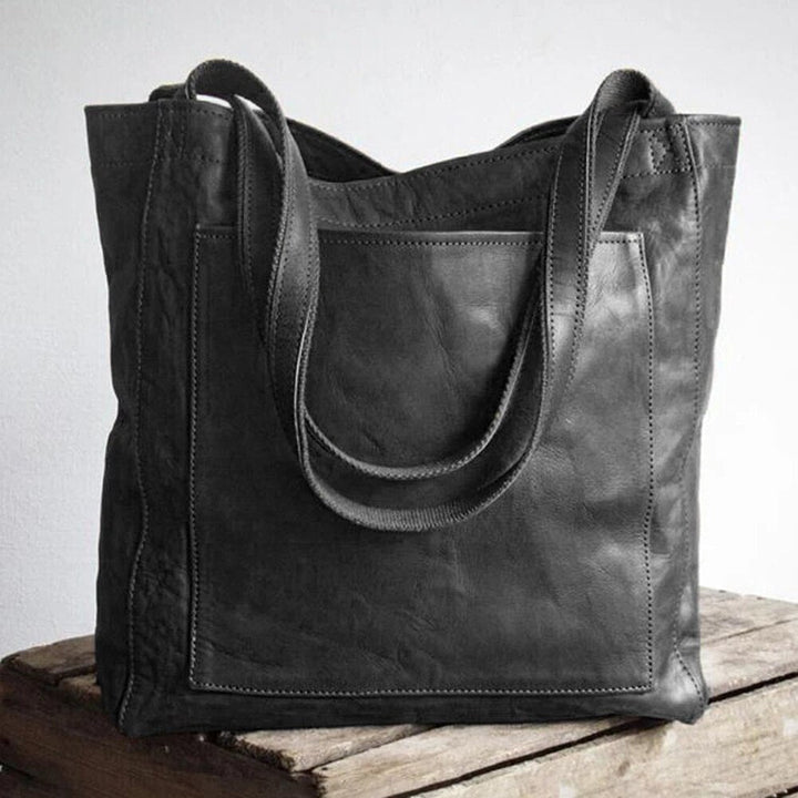 Slouchy vintage shoulder bag black