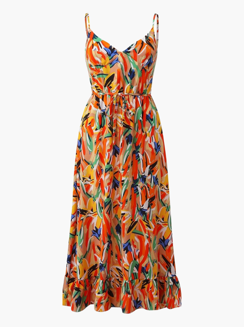 Elegant Tropical Summer Dress