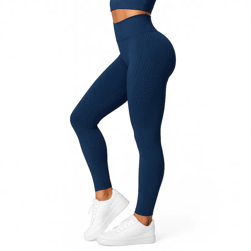 Women's high waist shaping leggings in navy blue