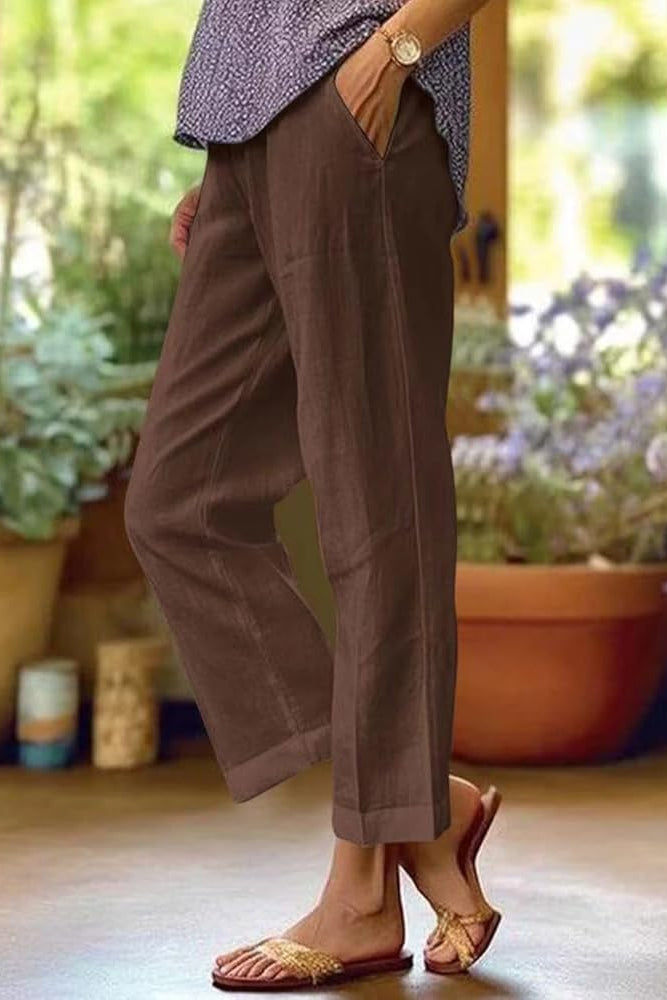 Lightweight Straight-Leg Summer Trousers