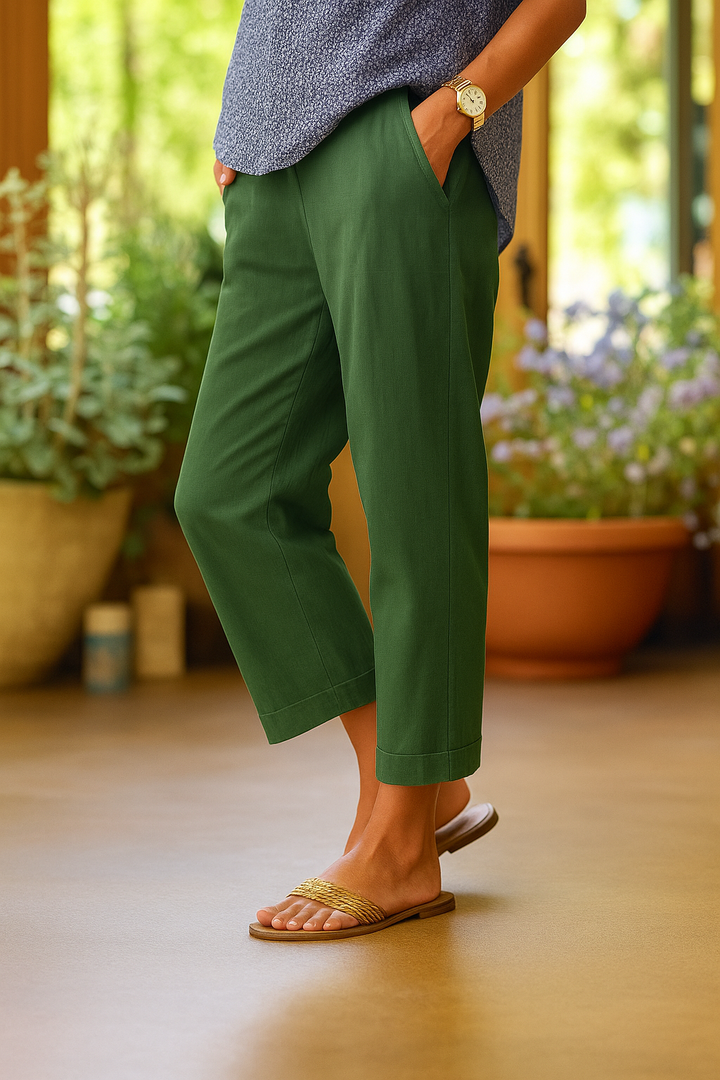 Lightweight Straight-Leg Summer Trousers