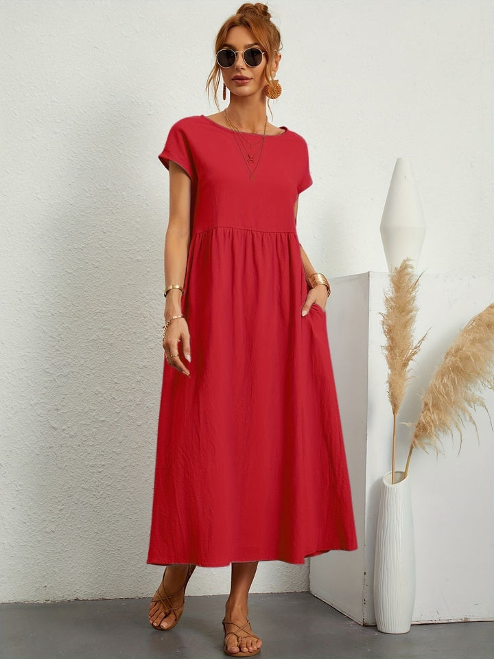 Lightweight summer dress in red