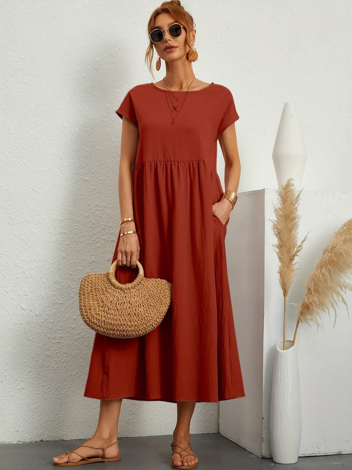 Lightweight summer dress in orange