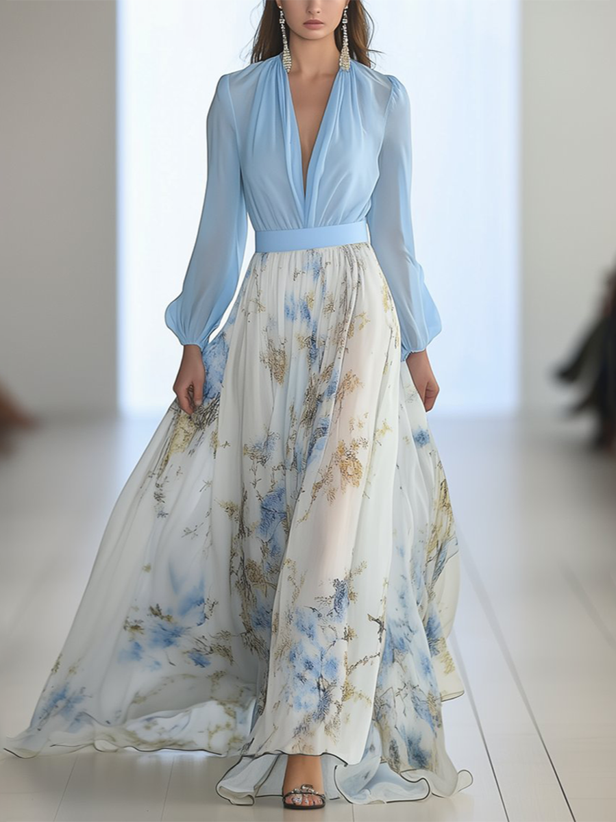Dazzling Floral Print Maxi Dress - Floral