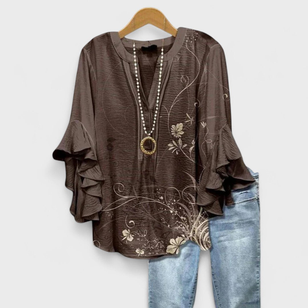 Lightweight Day Blouse - Brown