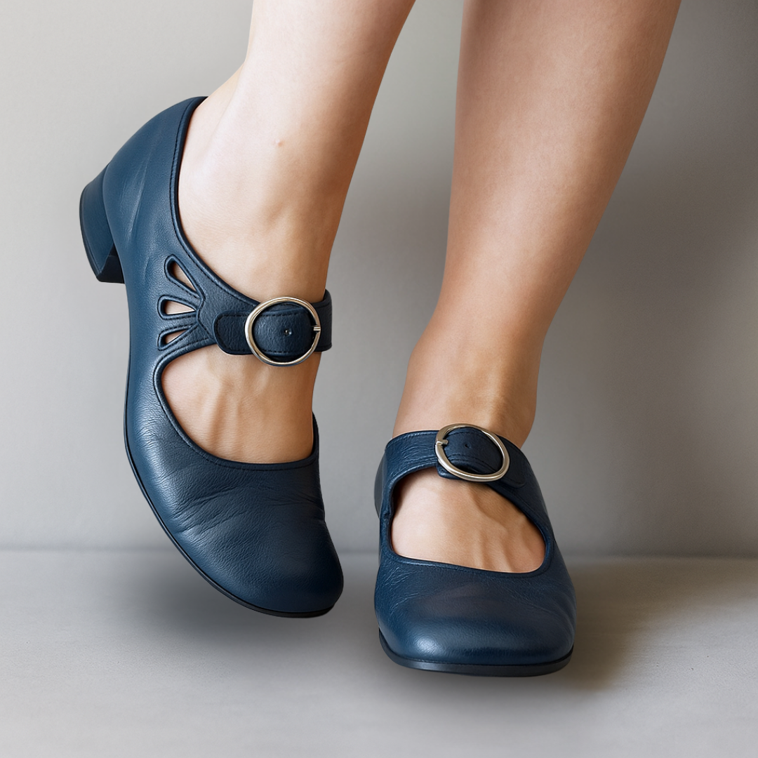 Orthopedic Vegan Leather Buckle Sandals
