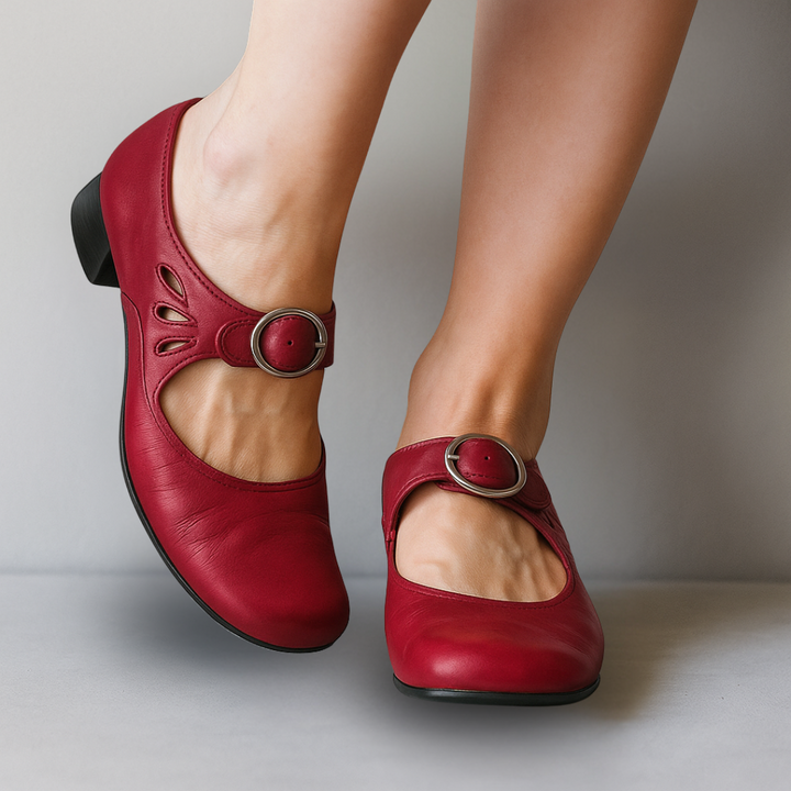 Orthopedic Vegan Leather Buckle Sandals