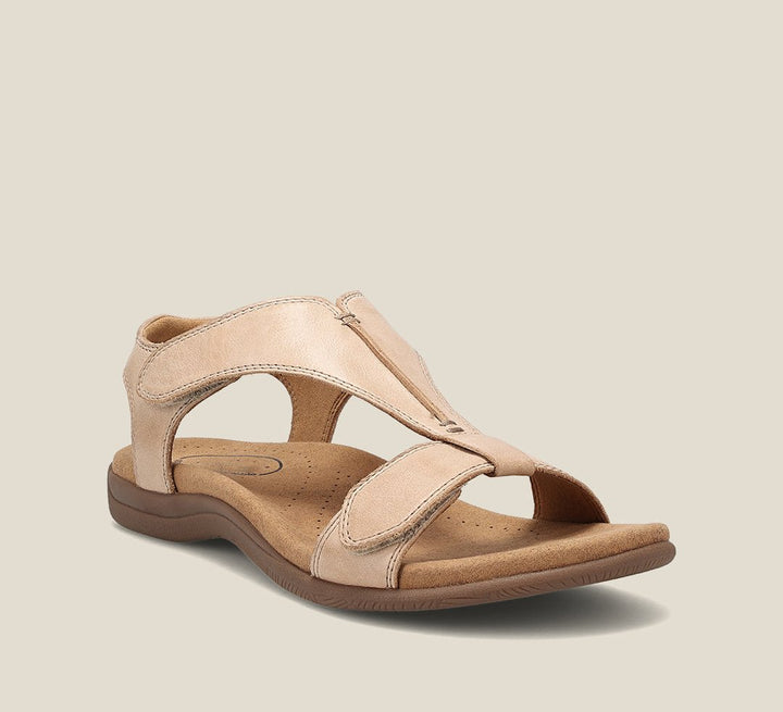 Orthopedic Vegan Leather T-Strap Sandals