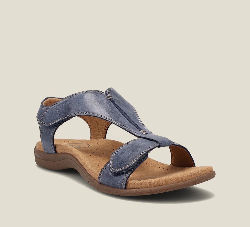 Orthopedic Vegan Leather T-Strap Sandals