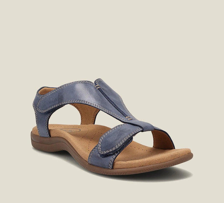 Orthopedic Vegan Leather T-Strap Sandals