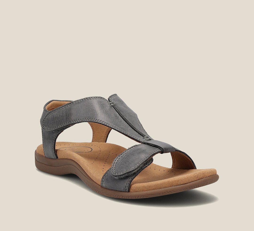 Orthopedic Vegan Leather T-Strap Sandals