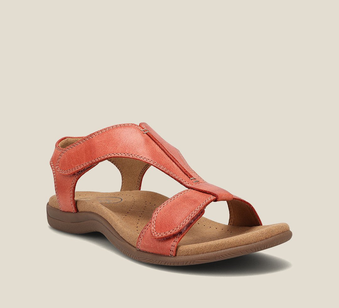 Orthopedic Vegan Leather T-Strap Sandals