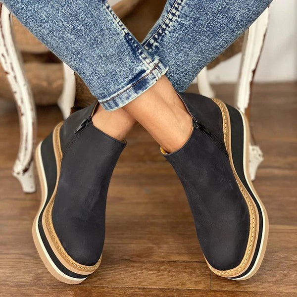 Waterproof Orthopedic Ankle Boots - Black