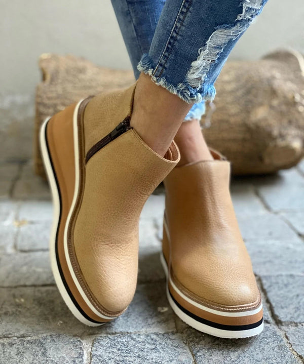 Waterproof Orthopedic Ankle Boots - Beige