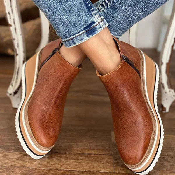 Waterproof Orthopedic Ankle Boots - Brown
