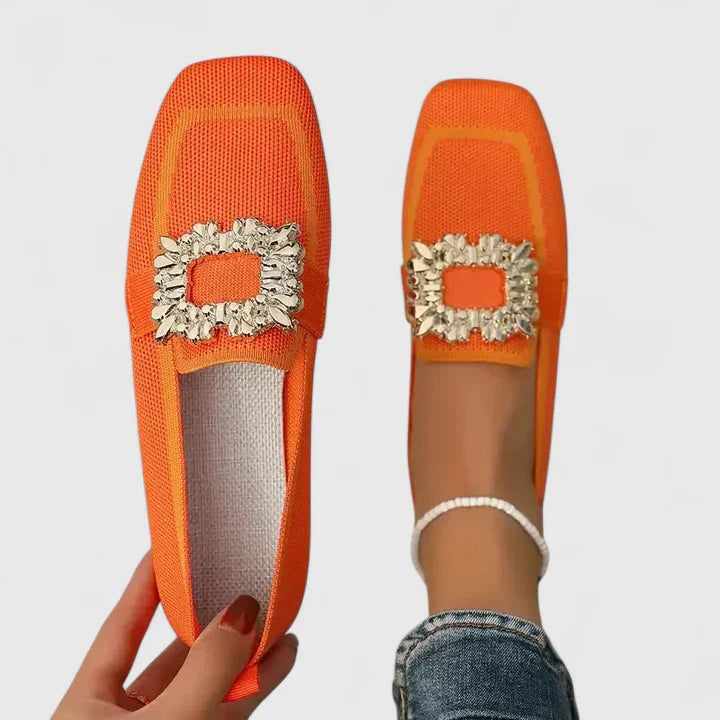 Cushioned Orthopedic Loafers - Orange