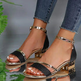 Metallic Strap Orthopedic Sandals