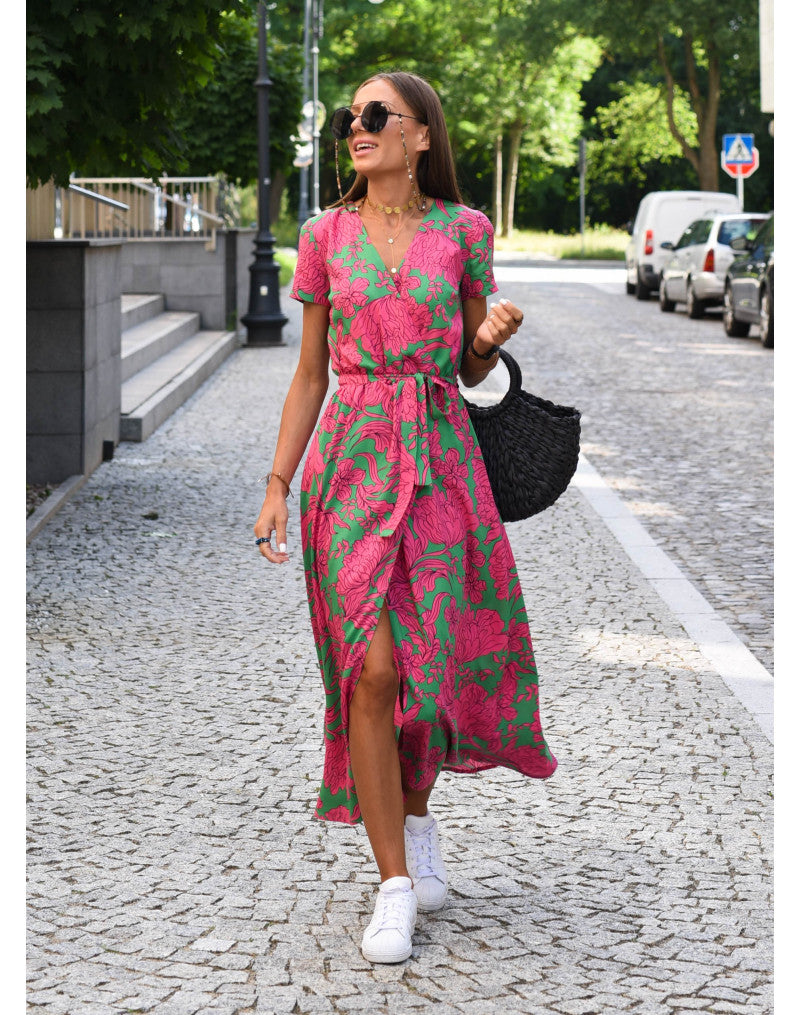 Effortless Floral Dress - Pink