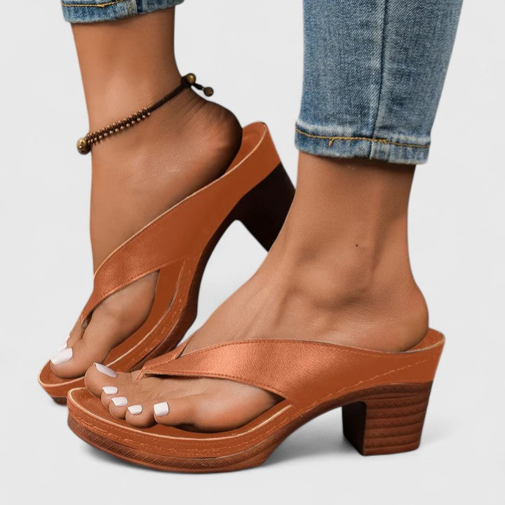 Ergonomic Comfort Heels - Brown